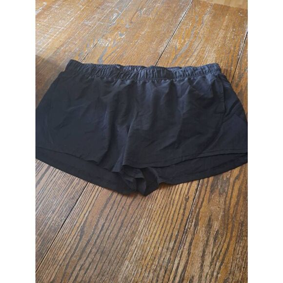 XXXL 22 Athletic Works Black Running Elastic Waist Shorts Built in Under Shorts - Picture 1 of 2